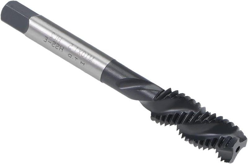 Boxonly Spiral Flute Thread Tap M10 x 1.5mm, for Processing Blind Holes and Sticky Materials, HSS Nitriding Coated, H2 Tolerance, Metric Machine Threading Tap Screw Thread Tapping Tool, 1pcs - Image 1